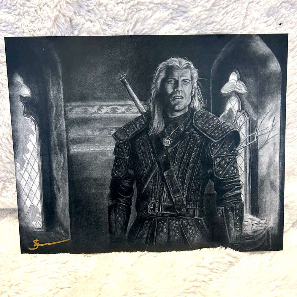 FREE ADD ON The Witcher Henry Cavill Signed Illustrated Print